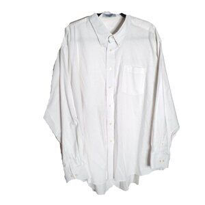 Duck Head Men's White Long Sleeved Dress Shirt